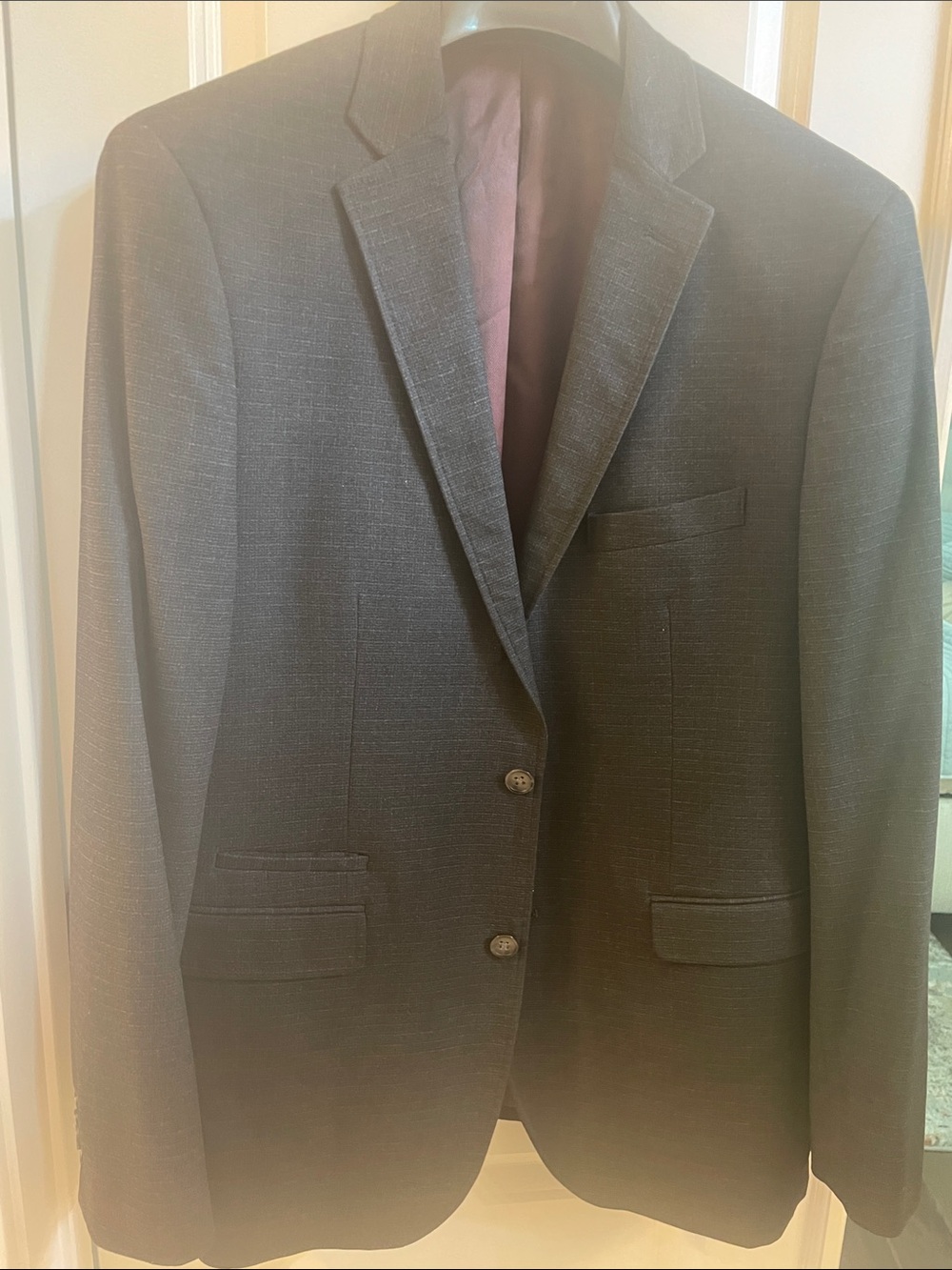 Johnston & Murphy Dark Gray Two-Button Sport Coat